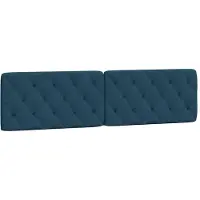 vidaXL Hoofdbordkussen 200 cm fluweel blauw