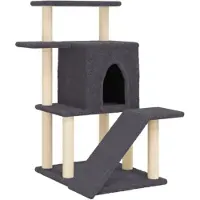 vidaXL Kattenmeubel met sisal krabpalen 97 cm donkergrijs