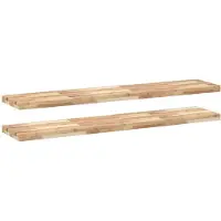 vidaXL Wandschappen 2 st zwevend 140x30x4 cm onbehandeld acaciahout