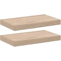 vidaXL Wandschapppen 2 st 40x23,5x4 cm bewerkt hout