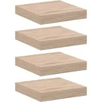 vidaXL Wandschappen 4 st 23x23,5x4 cm bewerkt hout