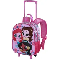 KARACTERMANIA Disney Princess Flowers 3d 34x26x13 Cm 11.50l Wheeled Backpack Roze Kinderen