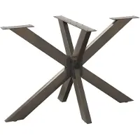 vidaXL Eettafelpoot spider vorm 120x68x(72-73) cm staal naturel