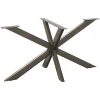 vidaXL Eettafelpoot spider vorm 150x78x(72-73) cm staal naturel