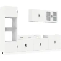 vidaXL 7-delig keukenkastenset Kalmar, wit, houtvezel