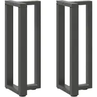 vidaXL Console tafelpoten 2st T-vormig 38x25x(72-73)cm staal antraciet