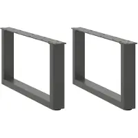 vidaXL Salontafelpoten 2 st U-vormig 70x(30-31) cm staal antraciet