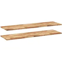 vidaXL Wandschappen 2 st zwevend olieafwerking 120x40x2 cm acaciahout
