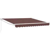 vidaXL Luifel handmatig uittrekbaar 300x250 cm bruin