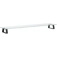 vidaXL Monitorstandaard 100x20x8 cm gehard glas en metaal zwart