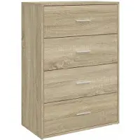 vidaXL Dressoir 60x31x84 cm bewerkt hout sonoma eikenkleurig