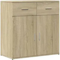 DKD Home Decor Dressoir 79x38x80 cm bewerkt hout sonoma eikenkleurig