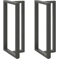 vidaXL Bartafelpoten 2 st T-vormig 60x35x(110-111) cm staal antraciet