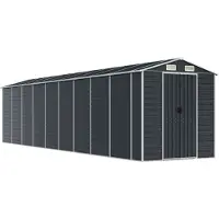 vidaXL Tuinhuis, antraciet, 191x810x198 cm, verzinkt staal