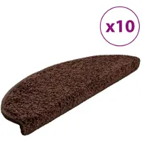 vidaXL Trapmatten 10 st 65x21x4 cm Bruin Halfrond Groot