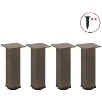 vidaXL Salontafelpoten 4 st 30-32 cm staal naturel