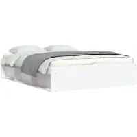 vidaXL Bedframe, wit, 150x200 cm