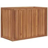 vidaXL Plantenbak verhoogd 100x50x70 cm massief teakhout