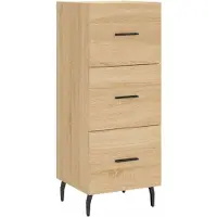 vidaXL Dressoir 34,5x34x90 cm bewerkt hout sonoma eiken