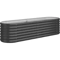 vidaXL Plantenbak 152x40x36 cm gegalvaniseerd staal antracietkleurig
