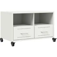 vidaXL Tv-meubel 68x39x43,5 cm staal wit