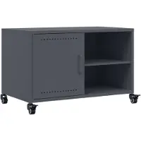 vidaXL Tv-meubel 68x39x43,5 cm staal antracietkleurig