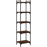 vidaXL Boekenkast 5-laags 40x30x154 cm bewerkt hout bruin eikenkleur