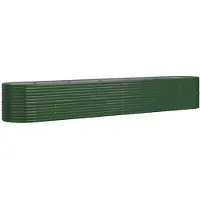 vidaXL Plantenbak 440x80x68 cm gegalvaniseerd staal groen