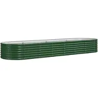 vidaXL Plantenbak 296x80x36 cm gegalvaniseerd staal groen