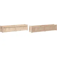 vidaXL Plantenbakken 2 st cm massief grenenhout