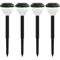 vidaXL Zonnestralen voor tuinpaden met grondpennen, 4 stuks. Warmwit & RGB