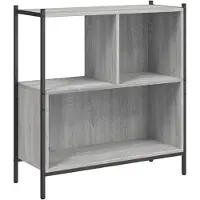 vidaXL Boekenkast 72x28x77,5 cm bewerkt hout grijs sonoma eikenkleur
