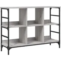 vidaXL Dressoir 102x32x73,5 cm bewerkt hout grijs sonoma eikenkleurig