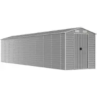 vidaXL Tuinhuis, lichtgrijs, 191x895x198 cm, verzinkt staal