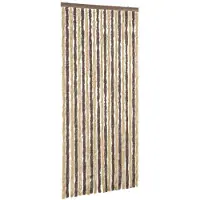 vidaXL Vliegenhor met donkerbruine en beige kleur, 100x200 cm, chenille