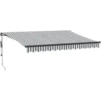 vidaXL Luifel automatisch uittrekbaar LED 350x250 cm antraciet en wit