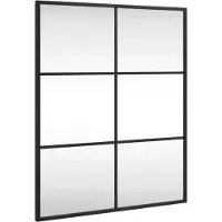 vidaXL Wandspiegel rechthoekig 50x60 cm ijzer zwart