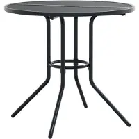 vidaXL Terrastafel rond Ø80x72,5 cm gepoedercoat staal antracietkleur