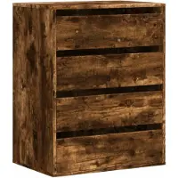 vidaXL Ladekast 60x41x76 cm bewerkt hout gerookt eikenkleurig