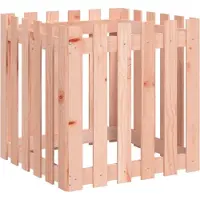 vidaXL Plantenbak met hekontwerp 60x60x60 cm massief douglashout