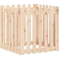 vidaXL Plantenbak met hekontwerp 70x70x70 cm massief grenenhout