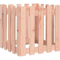 vidaXL Plantenbak met hekontwerp 50x50x50 cm massief douglashout