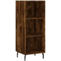 vidaXL Dressoir 34,5x32,5x90 cm bewerkt hout gerookt eikenkleurig