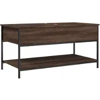 vidaXL Salontafel, bruin, eikenlook, 100x50x50 cm, houtvezel, metaal