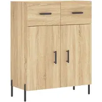 vidaXL Dressoir 69,5x34x90 cm bewerkt hout sonoma eikenkleurig