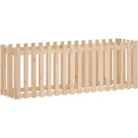vidaXL Hoge plantenbak met lattenomheining-design, 200x50x70 cm, massief hout, grenen