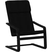 vidaXL Relaxstoel stof zwart