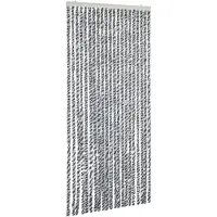 vidaXL Vliegenhor, grijs, zwart en wit, 100x200 cm, chenille