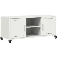 Super Merchant Tv-meubel 100,5x39x43,5 cm staal wit