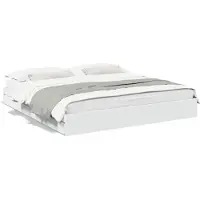 vidaXL Bedframe met lades bewerkt hout wit 200x200 cm